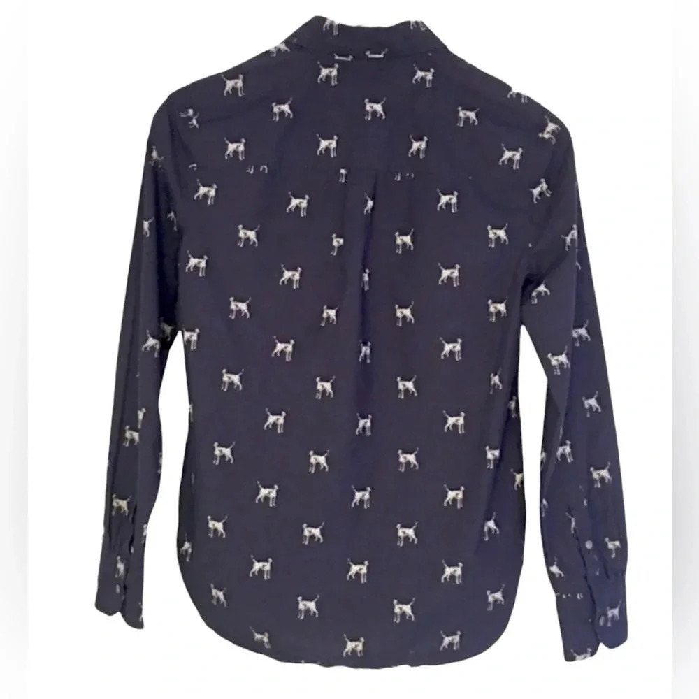 J. Crew Dalmatian Print Classic Button Up Top - image 5